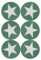 6 NFC Tags Sticker Aufkleber Green Label NTAG203-D26mm für alle Handys und Tablets mit NFC Chip