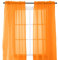 Eleganten Komfort 2-teilig Sheer Panel mit 5,1 cm Schienenband – Gardinen 152,4 cm Breite x 84 Zoll Länge – Orange