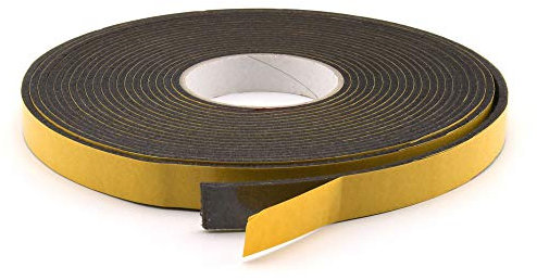 GleitGut Rouleau Feutre 1 mètre Patin Feutre Autocollant Patin Meuble Noir 15 mm de Large