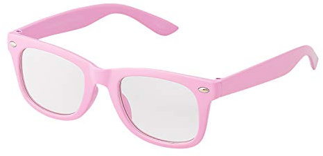 Ultra Rose Lunettes Cadres Classiques Verres Transparents Enfants Fille Garçon Costumes Fêtes Déguisements Fantaisie Intello Geek Hipsters