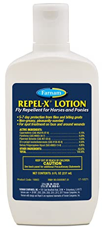 Farnam Repel-X Lotion Fly Repellent for Horses and Ponies lotion 8 ounce