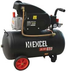 Excel CDF00291 Compressore Coassiale Lubrificato a Olio, 50 lt, Rosso