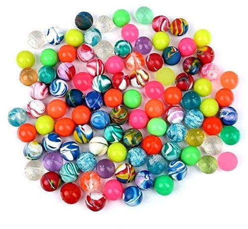 Schramm® 100 Stück Flummis Bunt gemischt 20mm Flummis Springball Hüpfball Mitgebsel Tombola Kindergeburtstag