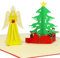 LIN17250, Pop Up Karten, Weihnachtskarten, Grußkarten Weihnachten, Tannenbaum, Christkind, N440