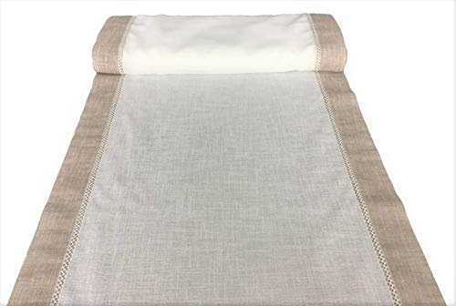 Cattani Mauro-Stoff-Vorhänge in Leinenoptik, Meterware, Breite 40 cm – 45 cm – 50 cm – 60 cm – 65 cm – 70 cm – 80 cm – 90 cm