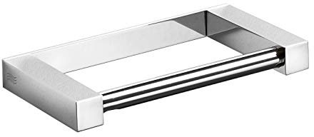 Inda A1525BCR Divo Portarotolo con Barra Sganciabile per Carta Igienica, Ottone, Cromato, 9 x 18 x 2 cm