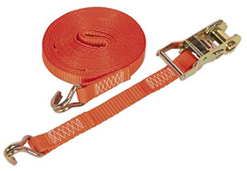 Sealey Ratchet Strap 25mm x 8m Polyester Webbing 1500kg Breaking Strength - TD1508J