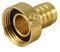 Agora-Tec Messing Schlauchtülle 3/4 Zoll (19 mm) auf 1 Zoll IG (30,3mm) Industriequaltät mit Flachdichtung für Gartenschlauch mit einen Innendurchmesser von 19 mm