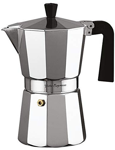 Ilsa Cafetera Aluminio Vitto Expresso para 9 Tazas, Plateado, Centimeters