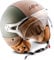 Soxon® SP-325 Urban „Green“ · Jet-Helm · Motorrad-Helm Roller-Helm Scooter-Helm Moped Mofa-Helm Chopper Retro Vespa Vintage Pilot · ECE 22.05 Visier Leather-Design Schnellverschluss Tasche M (57-58cm)