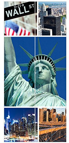 Vliestapete Tür - Impressive New York - Türtapete, Größe HxB: 215cm x 96cm