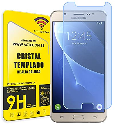 actecom® Protector Pantalla Compatible con Samsung Galaxy J7 J710F 2016 Cristal Vidrio Templado