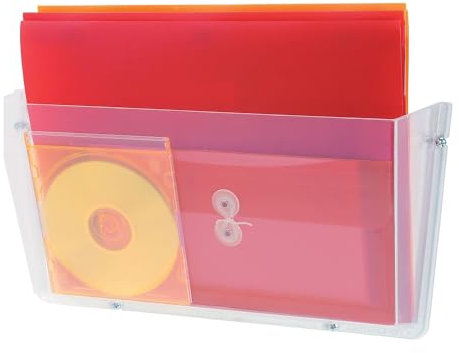 Deflecto Wandprospekthalter (Querformat, unzerbrechlich, für DIN A4), transparent