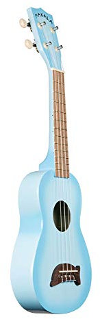 Makala Dolphin MK-SD-LBLBURST - Light Blue Burst Soprano Dolphin Ukulele, with Tote Bag
