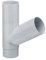 INEFA Abzweiger Fallrohr 60 Grad, PVC DN 125/100 Grau Zubehör Fallrohr Kunststoff, einfache Steckmontage, Made in Germany