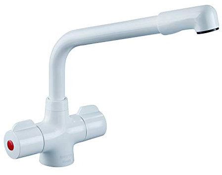 Bristan MH SNK EF WHT Manhattan Easyfit Kitchen Sink Mixer Tap with Swivel Spout, White