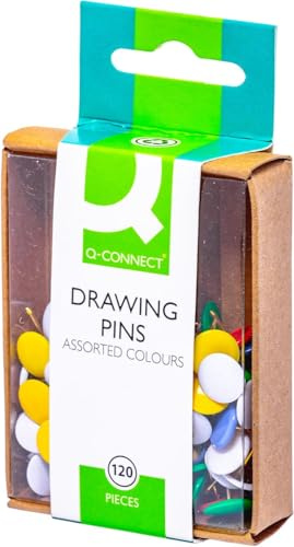 Q-Connect KF02020Q Reißzwecke farbiger Kopf 10 x120 Stück
