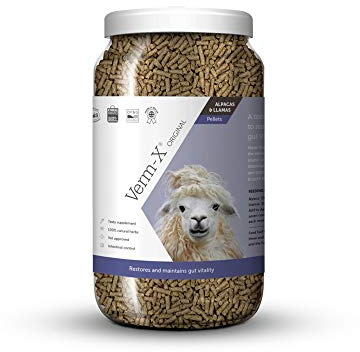 Verm-X Original All Natural Pellets for Alpacas and Llamas. Approved for Use on Organic Farms. Supports Intestinal Hygiene. Vet Approved. Maintains Gut Vitality. Wormwood Free Recipe.