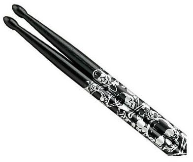 Tama 7 A Baguettes Tête de Mort Skull Noir