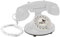 Opis Technology FunkyFon Cable : Téléphone rétro au Style des années 1920 avec Cadran Rotatif Blanc