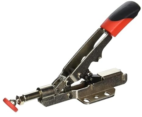 ARMOR TOOL Auto-Adjust Toggle Clamp - In-Line Workbench Clamp with Horizontal Base Plate & 450lb Hold Capacity - STC-IHH15