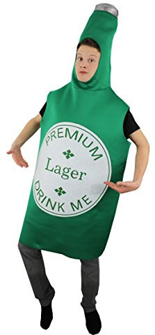 I LOVE FANCY DRESS Bierflasche Kostüm Grün Lager Neuheit Trinken Sie michMÄNNER ODER Frauen KOSTÜM FÜR Karneval ODER Fasching ODER SUPER FÜR Oktoberfest -Unisex