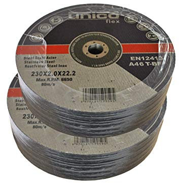 50 Stück Trennscheibe Ø 230mm x 2.0mm für Winkelschleifer Stahl Edelstahl Flexscheibe Inox Metall