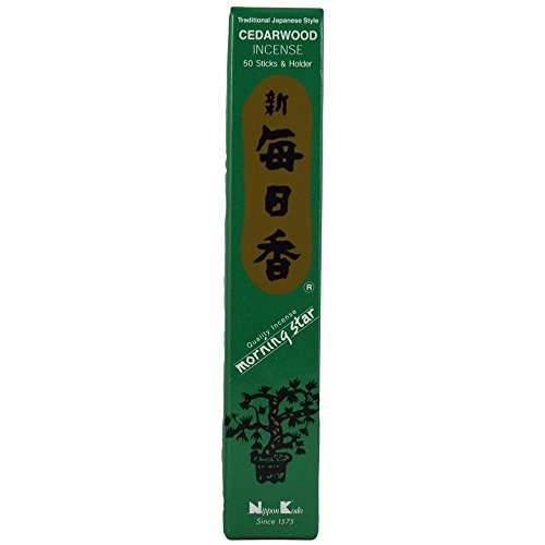 Japanische Räucherstäbchen Morning Star CEDARWOOD von Nippon Kodo 50 Stück (Zedernholz)