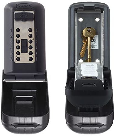 Key Safe™ Supra P500 Pro Key Safe Pro Police Preferred Outdoor with Anti- Tamper Plate Wall Mounted Push Button Key safe. Lock box for keys, fobs and access cards