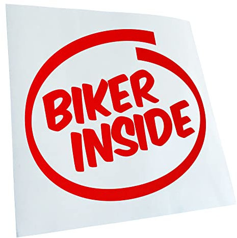 - Autoaufkleber - Biker inside - Motorrad Aufkleber für Auto, Laptop, Fahrrad, LKW, Motorrad mehrfarbig JDM Decal Racing