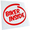 - Autoaufkleber - Biker inside - Motorrad Aufkleber für Auto, Laptop, Fahrrad, LKW, Motorrad mehrfarbig JDM Decal Racing