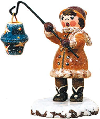 Hubrig Winterkinder Mädchen mit Sternhimmellampion Erzgebirge