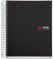 Miquelrius - Notizbücher A5 The Original Notebook, 8 farbige Streifen, Polypropylen-Einband, Format A5 (148 x 210 mm), 2-Loch-Lochung, 200 Blatt mit 70 g/m², Horizontale Streifen 7 mm, Schwarz