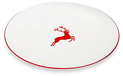 Gmundner Keramik Platos, Ciervo Rojo Rubí, 32 Centimeters