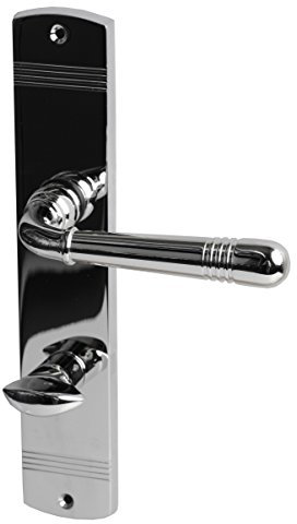 Alpertec 32700123 Sale-LS Messing Chrom für Badtüren WC Drückergarnitur Türdrücker Türbeschläge Neu, Badezimmertüren