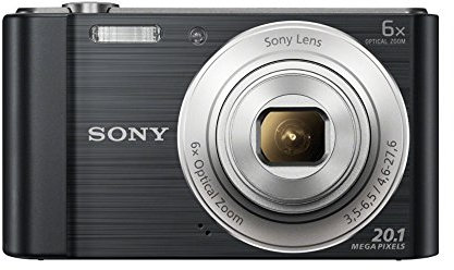 Sony DSC-W810 Compact Digital Camera 20.1 Megapixels 6x Zoom Black