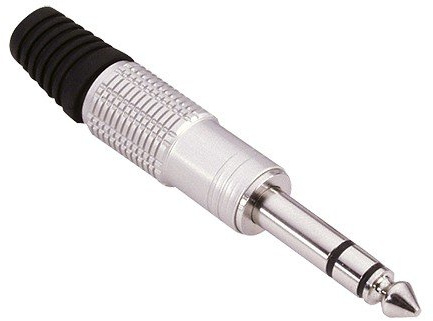 Adam Hall 7515 - Klinkenstecker 6, 3 mm stereo silber