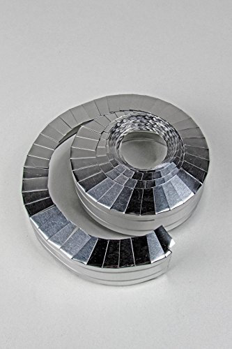 Endmanschette Lamellenband 28mm x 5mtr alu blank silber