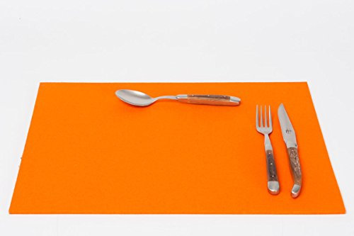 daff Filz Tischset, Set aus Filz 33 x 45 cm Mandarine
