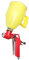 Orazio Pneumatische Trichterpistole Putzpistole 3L 3 Düsen Air Hopper Feed Lackierpistole Druckluft Textur Farbspritzpistole für Decke Wand Render Trockenbau Putz Malerei 221472