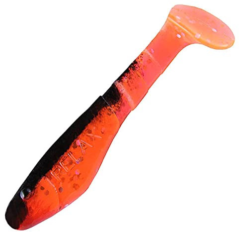 Relax Kopyto 2 4 Stück Gummifisch Barsch Zander Kunstköder 122 Rot Schwarz