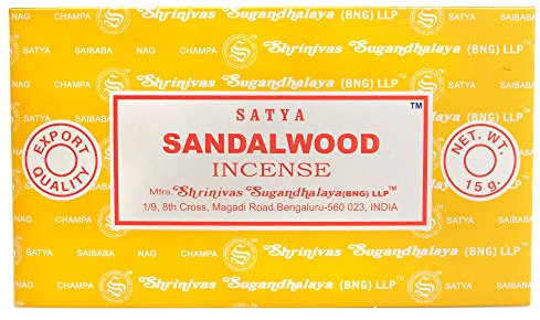 Satya Räucherstäbchen, Sandelholz, 15 g, 12 Packungen