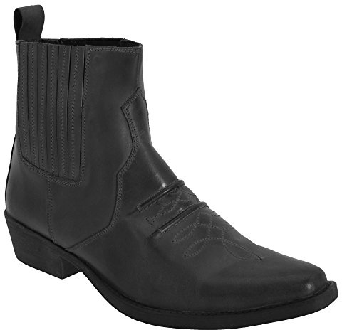 Black Leather Cowboy Boots By Gringos UK Size 6