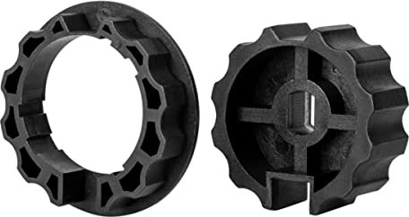 Schellenberg 27800 Adapterset für Markisenwellen mit Nut, 65 mm Durchmesser, Adapter zu Markisenantrieben