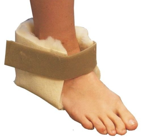 Kozee Komforts Pure Wool High Pile Fleece Heel Protectors - Soft & Comfortable Heel Pressure Relief and Bed Sore Prevention for Delicate Heels - Pair