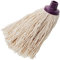 Mery | Serpillière en Coton Ultra Absorbante | Mop et Balai à Franges | Tête XL | Filetage Universel | Haute Résistance | Couleur Naturelle | 22 cm, Écru