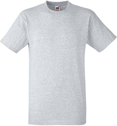 Fruit of the loom Herren Heavy Cotton T T-Shirt, Grau (Heather Grey 123), Medium