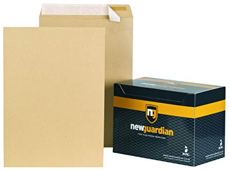 New Guardian C27013 Envelopes Heavyweight Pocket Peel and Seal Manilla C3 [Pack of 125]