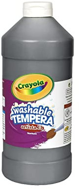 Artista II Washable Tempera Paint, Black, 32 oz