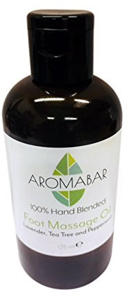 Foot Massage Oil 125ml with Lavender Peppermint & Tea Tree Essential Oils 100% Pure Aromatherapy